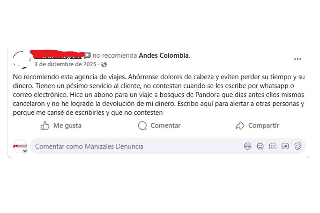 Capturas de pantalla y chats que sustentan la denuncia contra Andes Colombia y su director