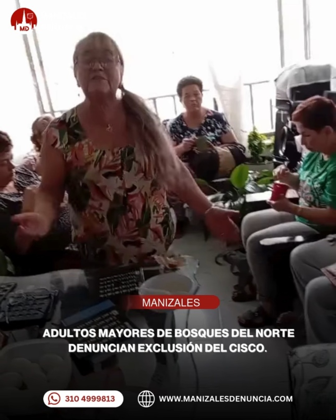 Denuncia de adultos mayores en Manizales