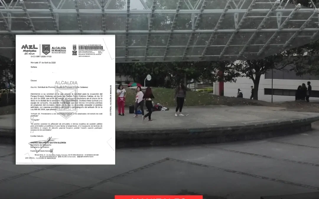 MANIZALES SE CONVIERTE EN LA ÚNICA CIUDAD DEL PAÍS QUE PROHÍBE PLAZAS PÚBLICAS USANDO LEY EQUIVOCADA.